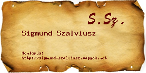 Sigmund Szalviusz névjegykártya